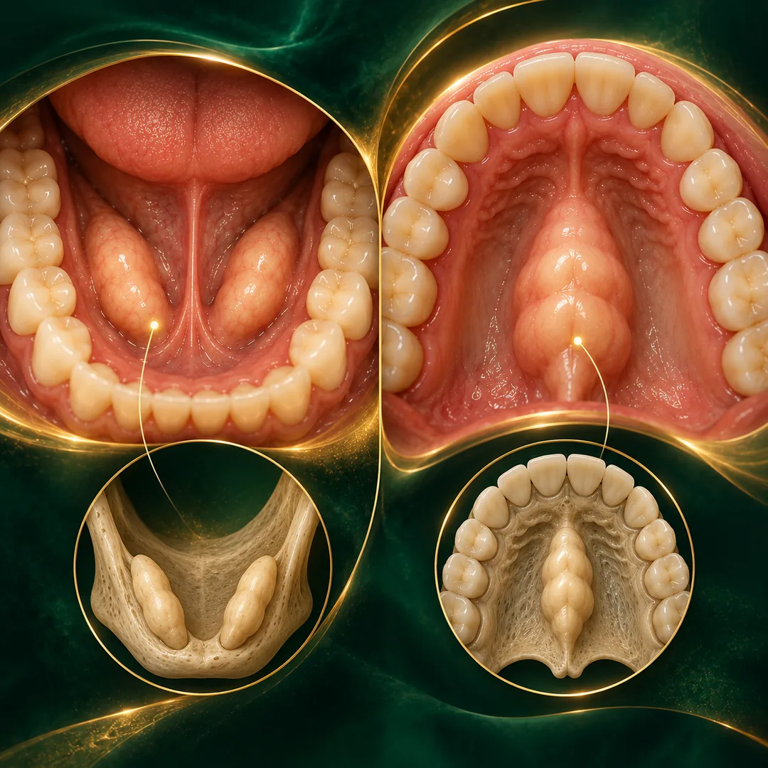 Assessment of a palatal or mandibular torus by a maxillofacial surgeon in Cancún